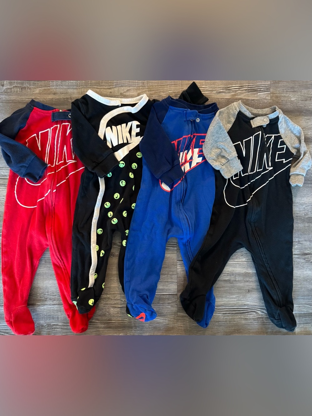 Nike Blue red and Black Baby Footed One-Piece